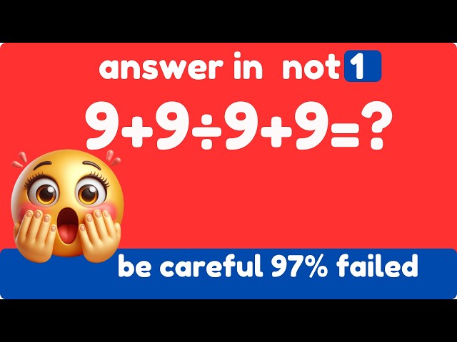 You can solve this challenge, but be careful only 3% solve this math's trap, share correct answer.