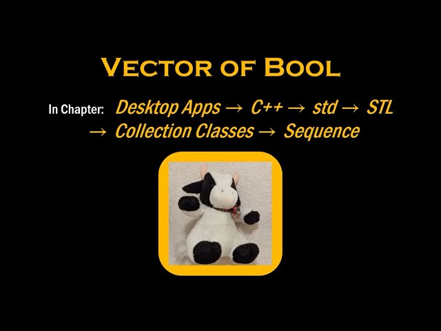 C++: Vector of Bool