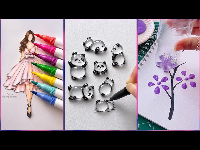 12 Easy Creative Art Hacks When You’re Bored || Art Ideas || painting for Beginners