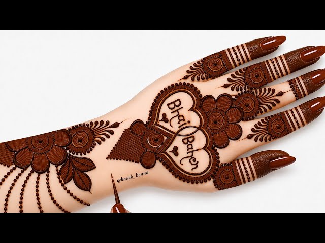 रक्षाबंधन स्पेशल_Simple & unique mehndi design for back hand| letest mehndi design|mehandi ka design