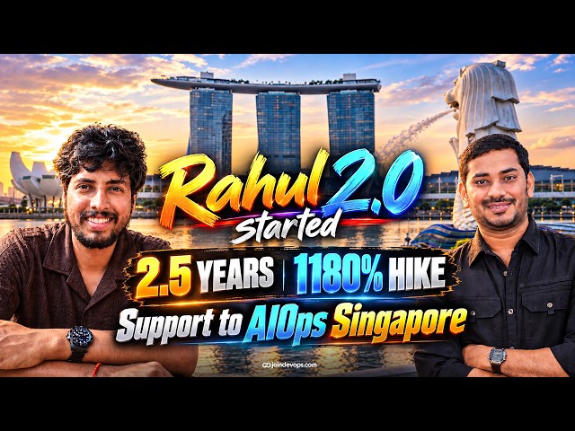 From ₹8 LPA to Singapore 🇸🇬 Cloud Engineer! Rahul 2.0 | Real DevOps Career Journey | JoinDevOps