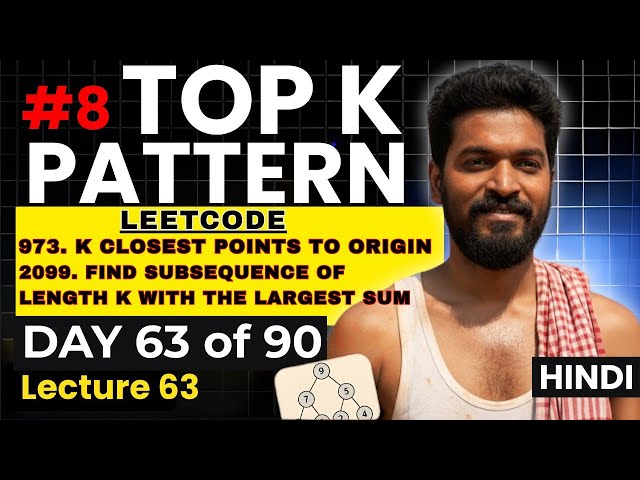 Day 63/90 |⚡🚀 🚀 Master Two Powerful Top K Problems | Brute Force → Optimized Explained 🔥  #8 #heap