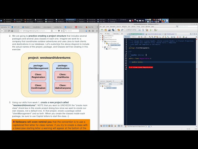 Java Chunk 1, Module 1, Exercise 1: Projects