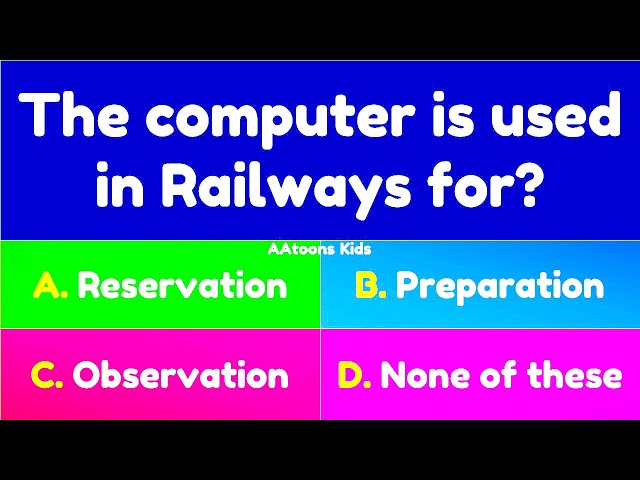 Quiz Time | General Knowledge for kids | Uses of Computer for Kids | Computer Quiz.