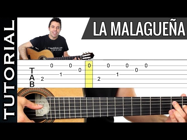 How to play LA MALAGUEÑA on guitar: a complete tutorial - VERY EASY AND FUN