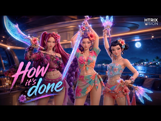 "How It's Done" Summer Version | KPop Demon Hunters | Animated Lyric Video