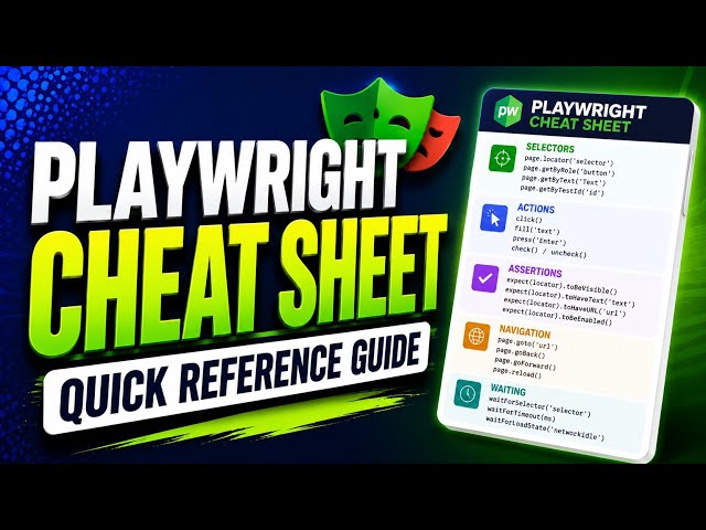 Playwright Automation Cheat Sheet 🔥 #playwright #testing #automationtesting #softwaretesting #sdet 