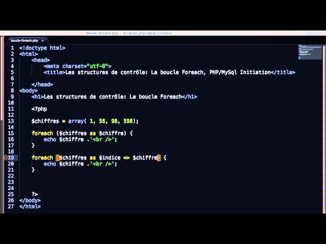 The Foreach loop. PHP control structures