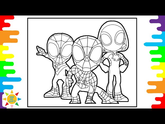 Spidey and His Friends Coloring Pages | Spidey Coloring | Marvel's Coloring | Alan Walker - Fade