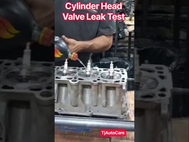 cylinder head valve leak test #video #tutorial #mechanic #car #tips #engine #shorts