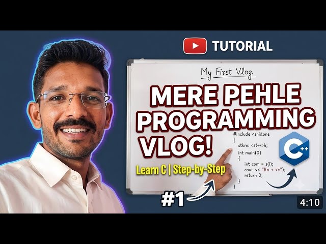 My First Educational Vlog  #programming #clanguage #java 