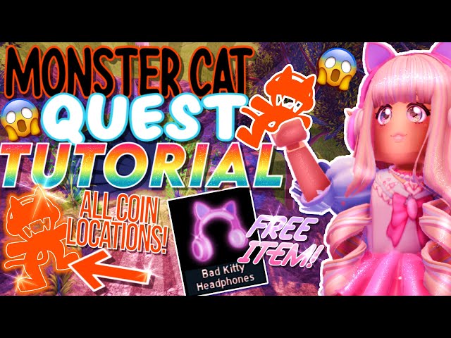 MONSTER CAT EVENT TUTORIAL! ALL TOKEN LOCATIONS! GET A FREE ACCESSORY FAST! ROBLOX Royale High Tea