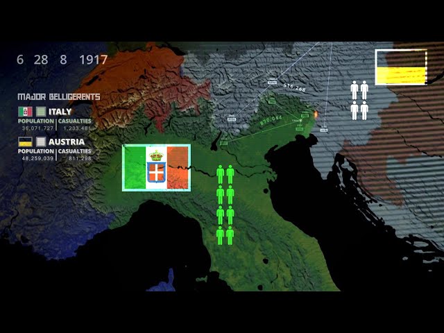 The Alpine Front With Army Figures | Full World Map