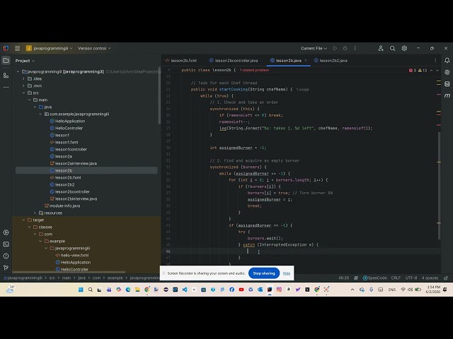 CIST2373 Java Programming III #3 (Part 2)