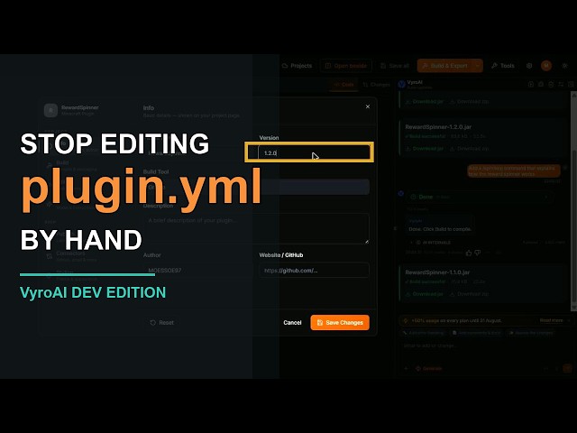 Stop Editing plugin.yml By Hand — VyroAI Dev Edition (Minecraft Plugins)