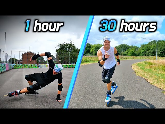 British Guy Learns How to Rollerblade at 34 Years Old - 30 hours Progress - Inline Skates