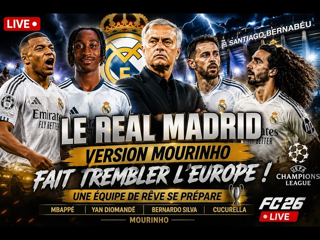 🚨LE REAL MADRID 🤍⚪ VERSION MOURINHO FAIT TREMBLER L'EUROPE!⚡UNE ÉQUIPE DE RÊVE SE PRÉPARE🏆FC26 LIVE🔴