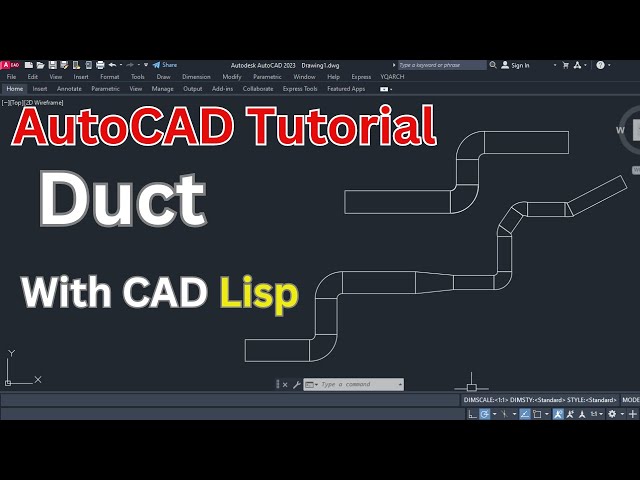 Easy Draw Rectangular Duct With AutoCAD Lisp