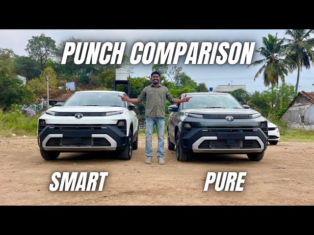 Tata Punch Facelift Smart vs Pure 🔥 | Price & Feature Comparison | Which Variant Worth?