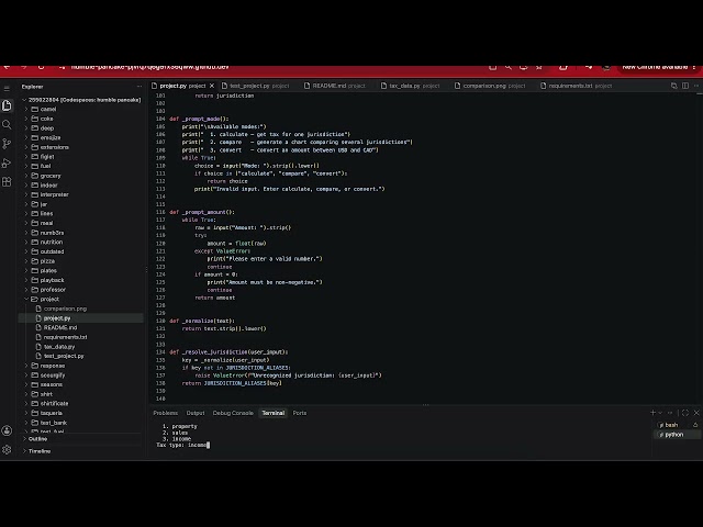C550P final project - Tax calculator Jonathan Wang