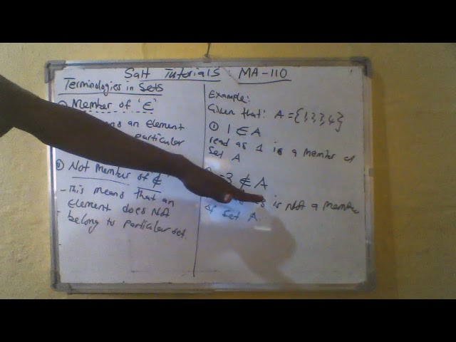 SET THEORY MA110 WITH SALT TUTORIALS