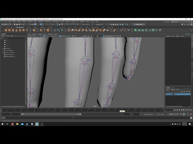 Manually orient local rotation axis in Maya