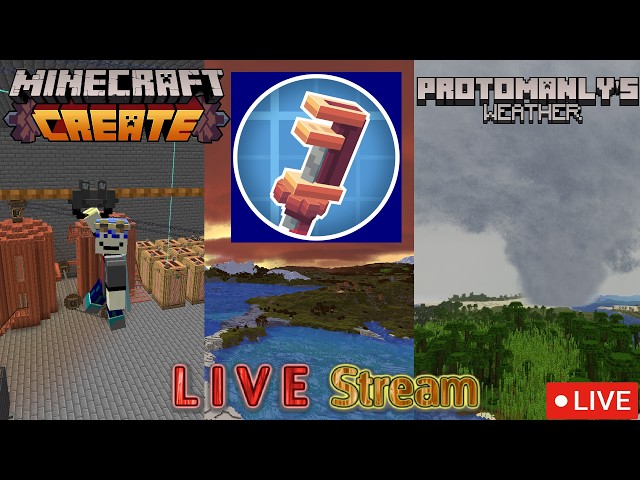 Minecraft java modded [Create, World 2]: "Time to create!?"