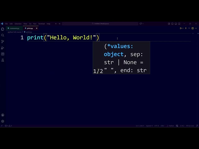 how to print in python