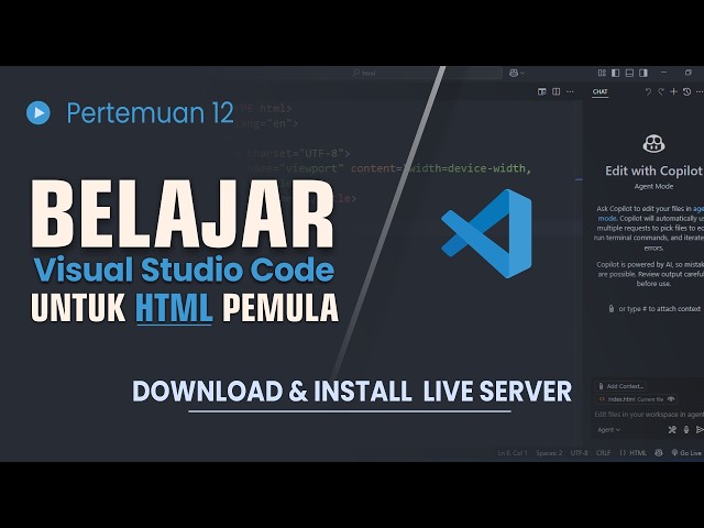 Visual Studio Code for Beginners: How to Install Live Server & HTML Shortcuts