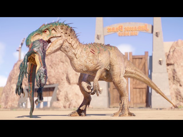 INDOMINUS REX VS ALL LARGE AND MEDIUM DINOSAURS IN SAN DIEGO - JURASSIC WORLD EVOLUTION 2