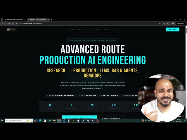 Final Call For Enrollments-Advanced Route Production AI Engineering Bootcamp