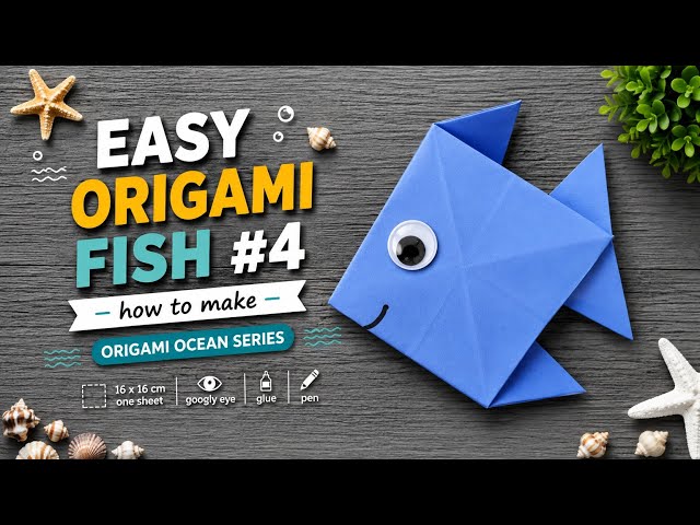 Easy Origami Fish #4 Step By Step Tutorial - DIY