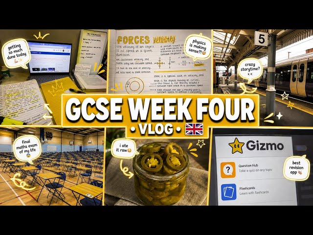 MY FOURTH WEEK OF FINAL EXAMS🇬🇧| EXAM WEEK VLOG, Final Math Exam, Revision Tips & A 🌶️ CHALLENGE😰