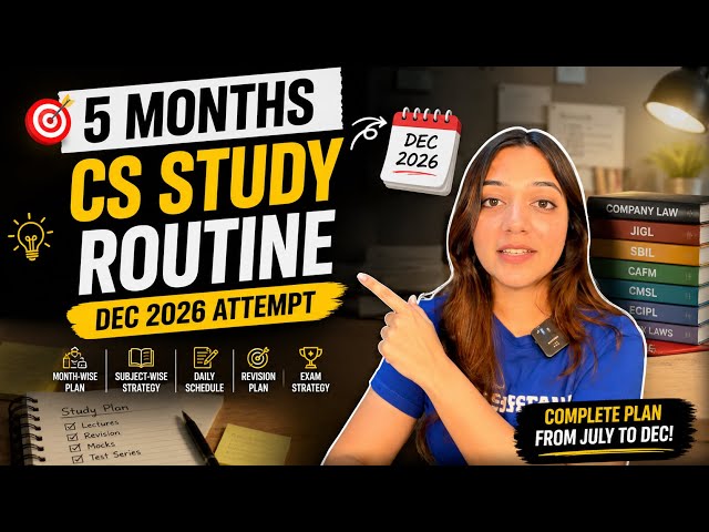 5 Months CS Study Routine for AIR | Study Plan + Strategy | Dec 2026 | Neha Patel 
