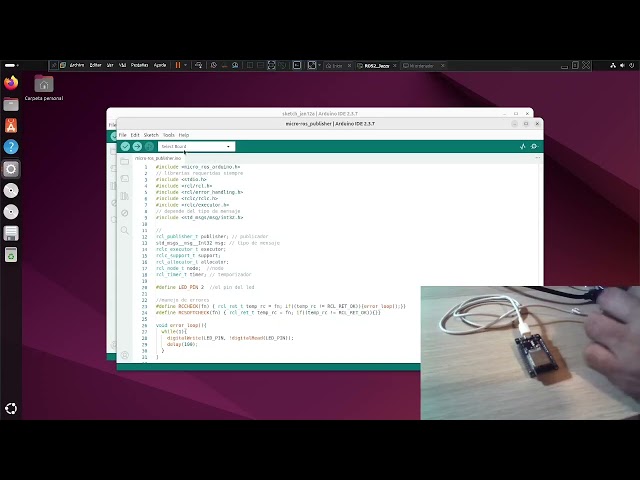 Un primer ejemplo de micro-ROS con ESP32