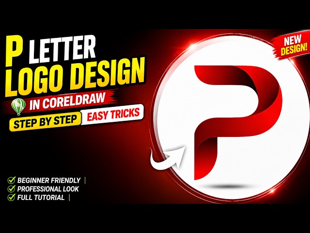 P Letter Logo Design in CorelDRAW 🔥 | Professional Logo Design Tutorial Step by Step