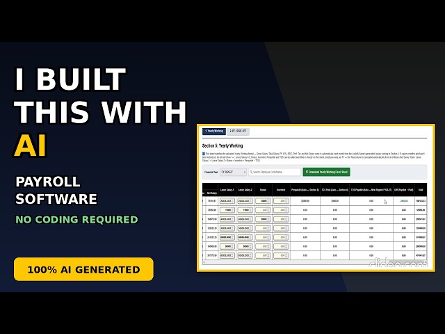 I Built a Complete Payroll & HR Software Using AI (No Coding!) 🤯