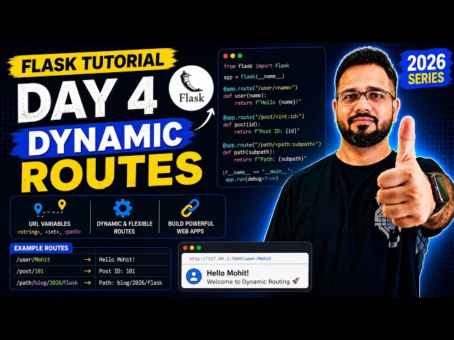 Flask Tutorial #4 - Dynamic Routes & URL Parameters