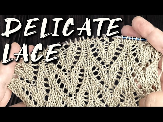Delicate 10‑Stitch Lace Pattern | Easy & Elegant Texture #314
