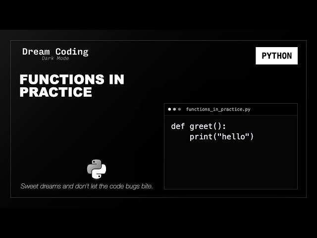 Python Functions in Practice | Python Syntax to Fall Asleep To