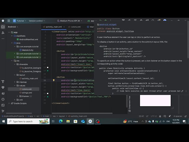 Part 0: Create Project + File Structure + Layout Design (XML) | Notes App in Android Studio