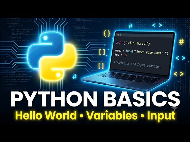 Python Introduction | Hello World, Variables, Input & Output for Beginners