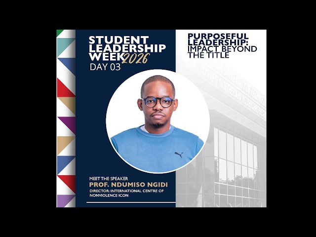 DUT Student Leadership Week 2026 : 23 SEPTEMBER 2026, VENUE: INDIAN CANE GROWERS HALL