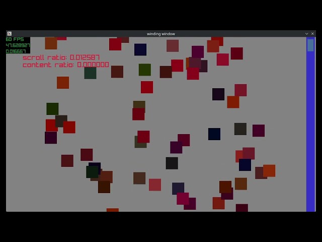 Imperfect scroll bar with Raylib C