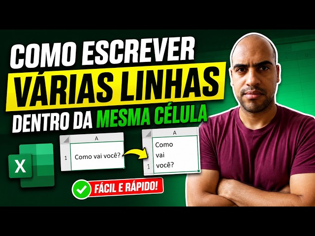 Como escrever várias linhas dentro da mesma célula no Excel