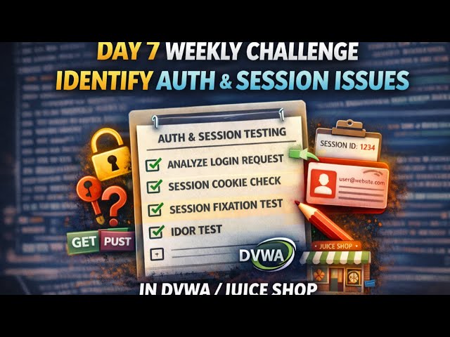 Web App Security- Identifying Authentication & Session Issues -a recap  -