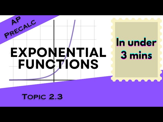 Exponential Functions in Under 3 mins (AP Precalculus Topic 2.3)