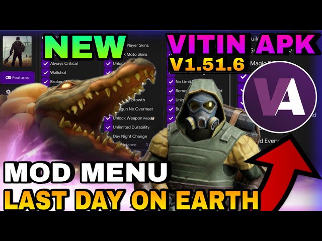 VITIN MOD MENU V1.51.6 UPDATE || LAST DAY ON EARTH || SETTLEMENT DUPE HACK UNLIMITED ITEMS!