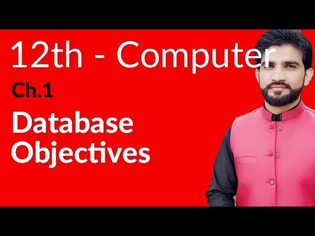 ICS Computer Part 2, Ch 1 - Database Objectives- Inter Part 2 Computer