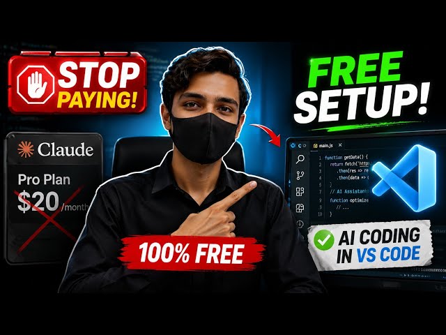 🛑 Stop Paying for Claude Code! Free VS Code Setup (2026) | Free Ai coding tools for VS Code